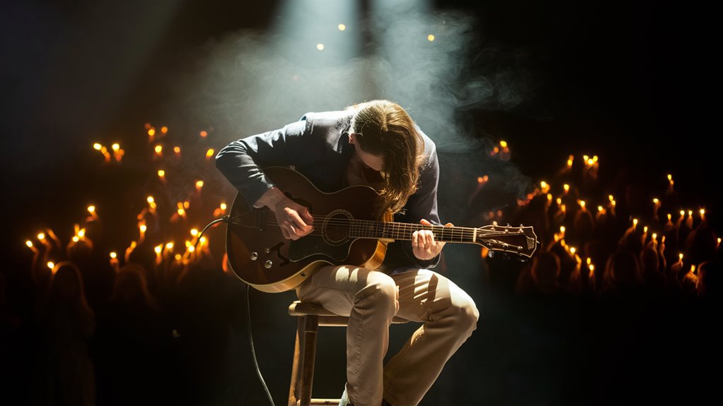 rock stars play gently