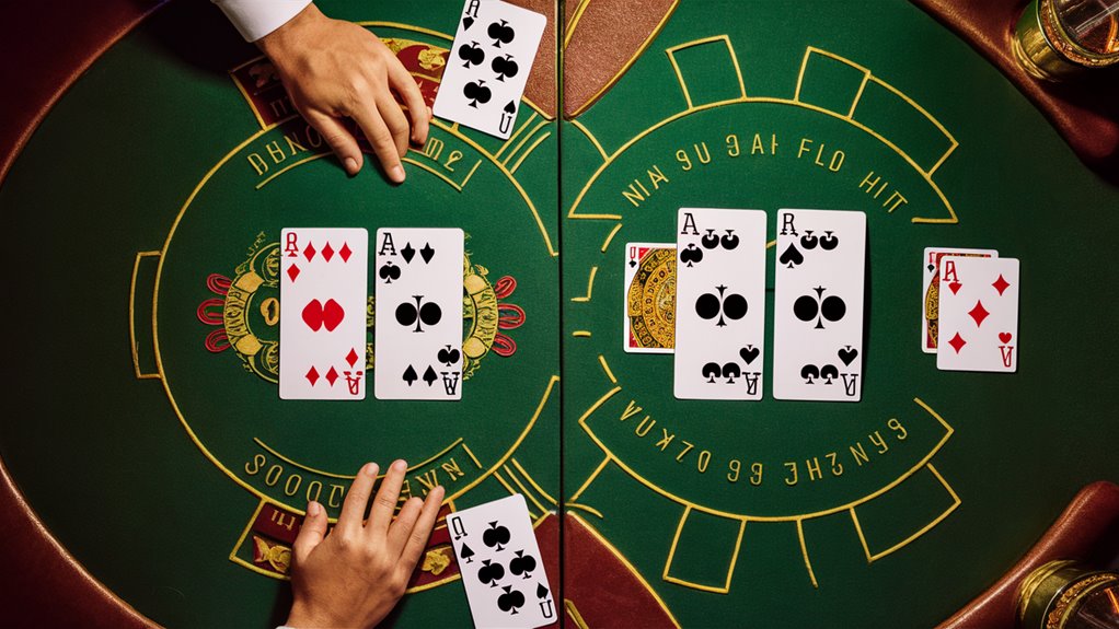 split cards while playing blackjack
