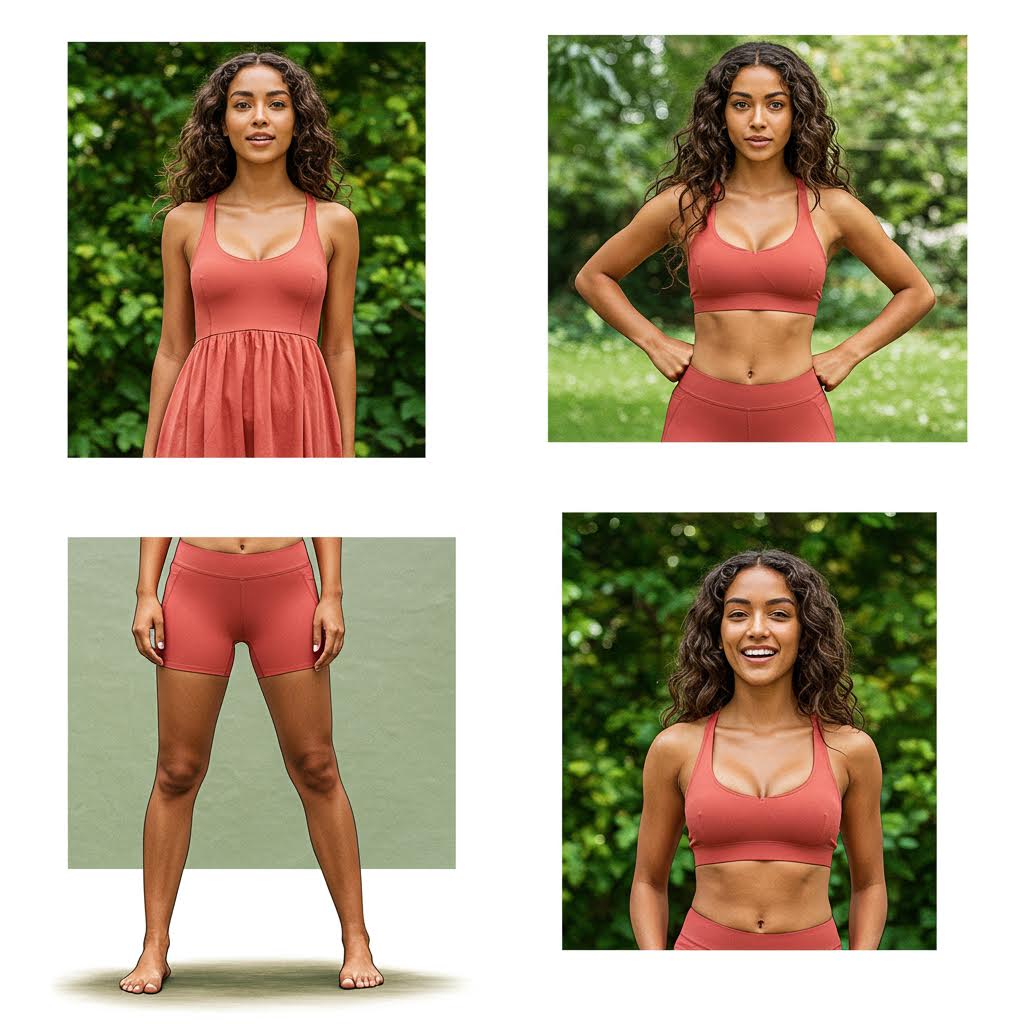 야외에서 운동복을 착용한 온카스터디 피트니스 스타일